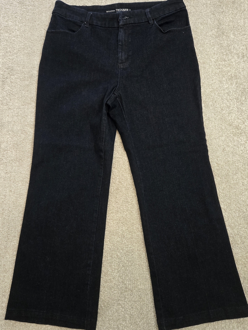 Chico's The Platinum Trouser Size 1 Short Dark Blue Denim Jeans